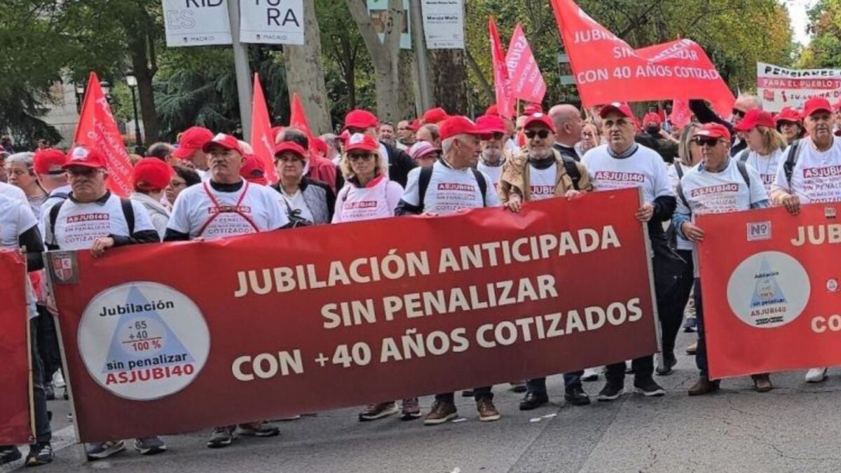 Manifestación de Asjubi40 en Madrid.