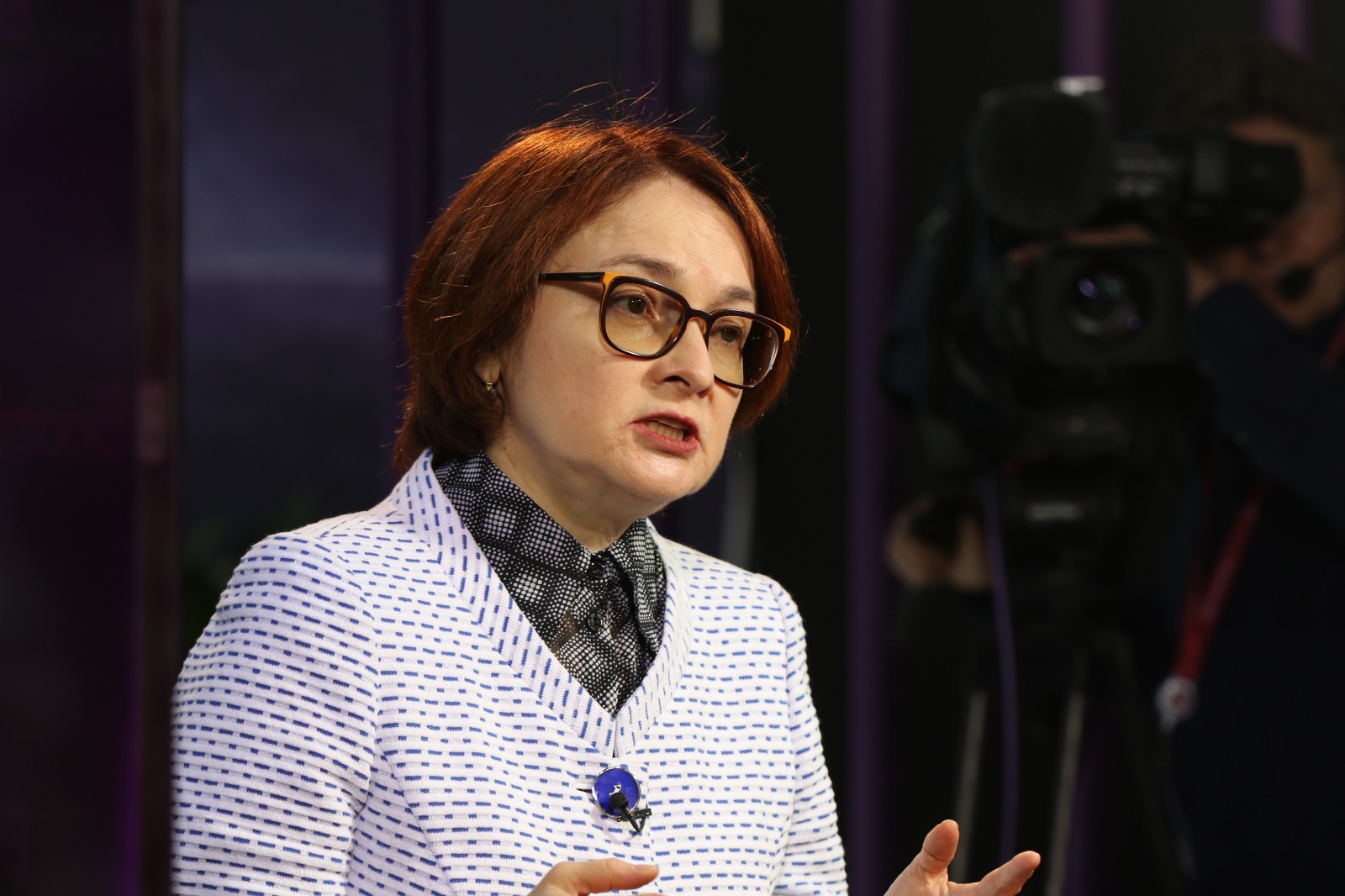 Elvira Nabiullina, la presidenta del Banco Central de Rusia.