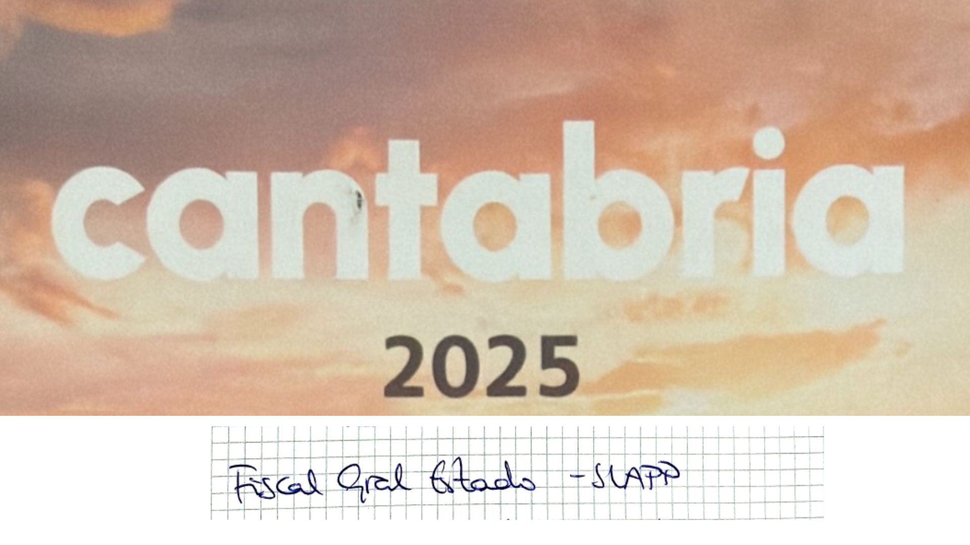 Imagen de la portada de la agenda de Leire Díez, con una anotación al Fiscal General del Estado.