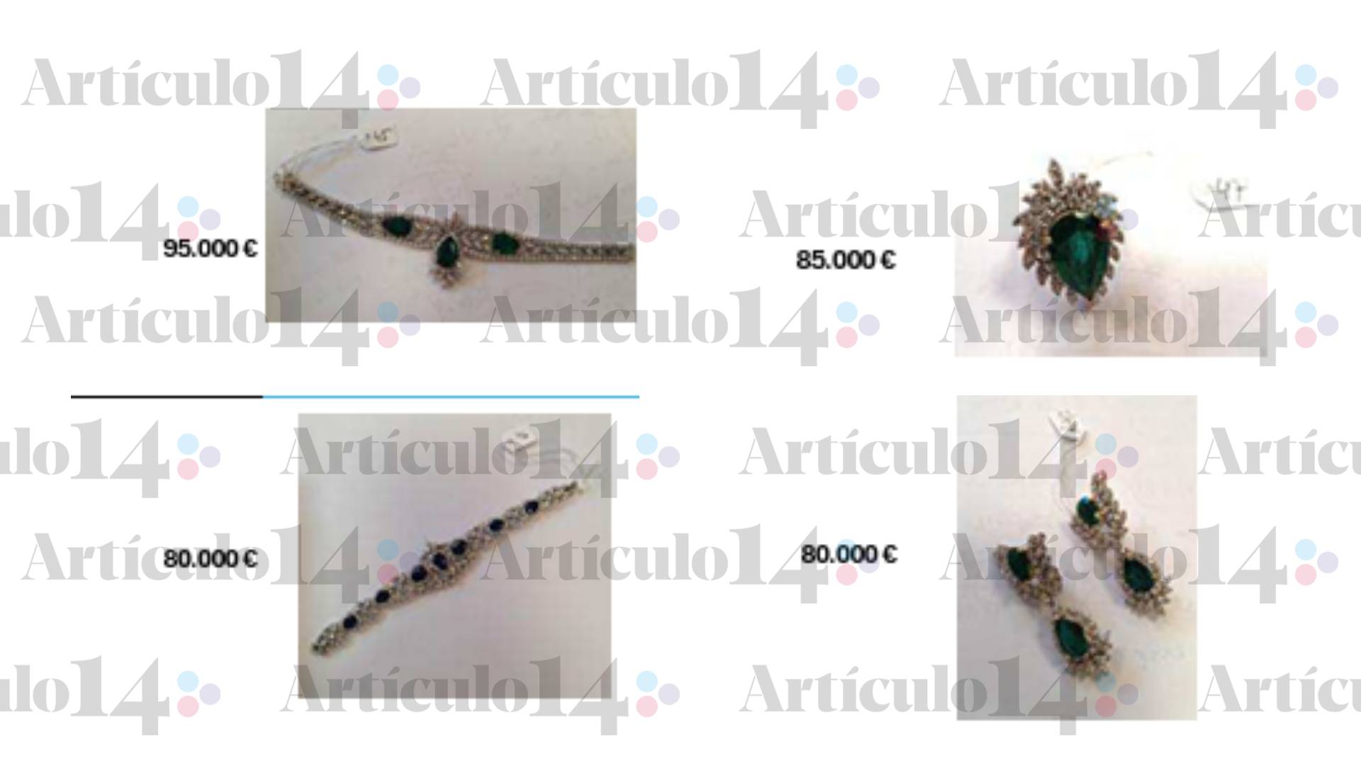 Las joyas halladas en la caja fuerte de Zapatero