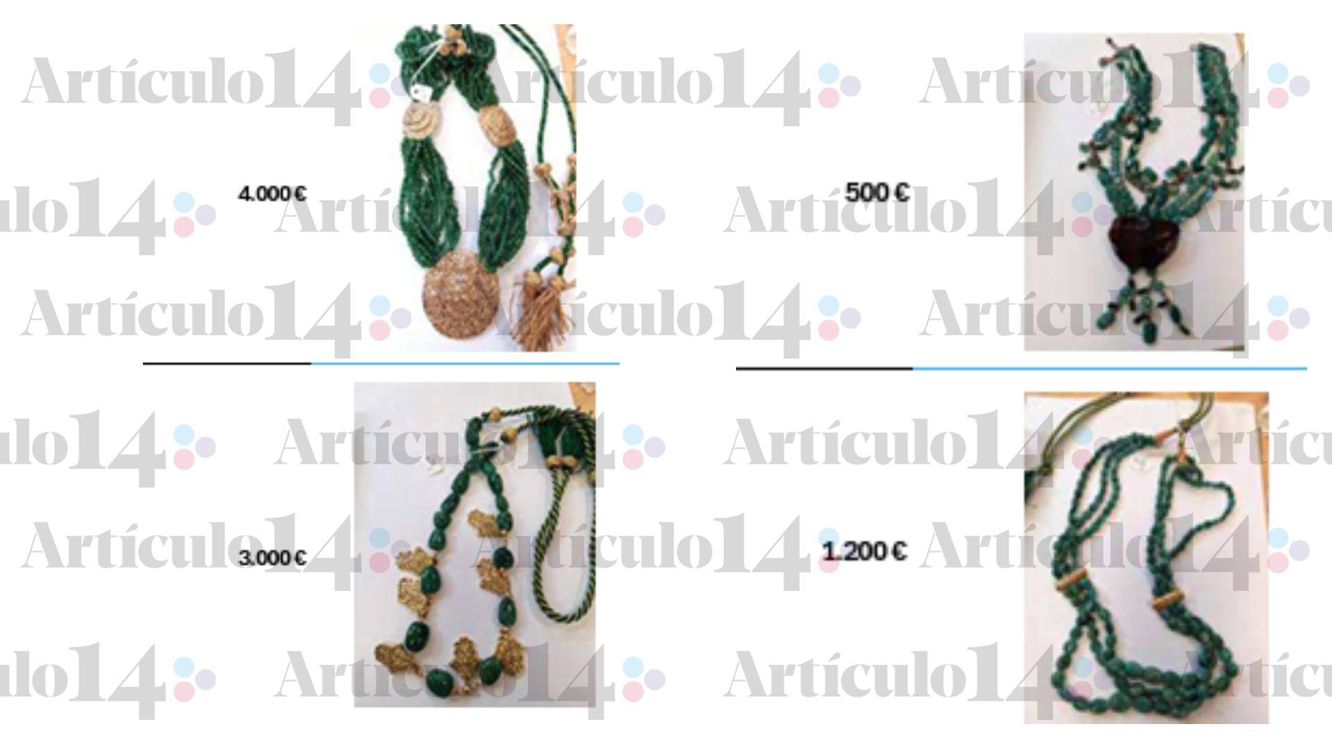 Las joyas halladas en la caja fuerte de Zapatero