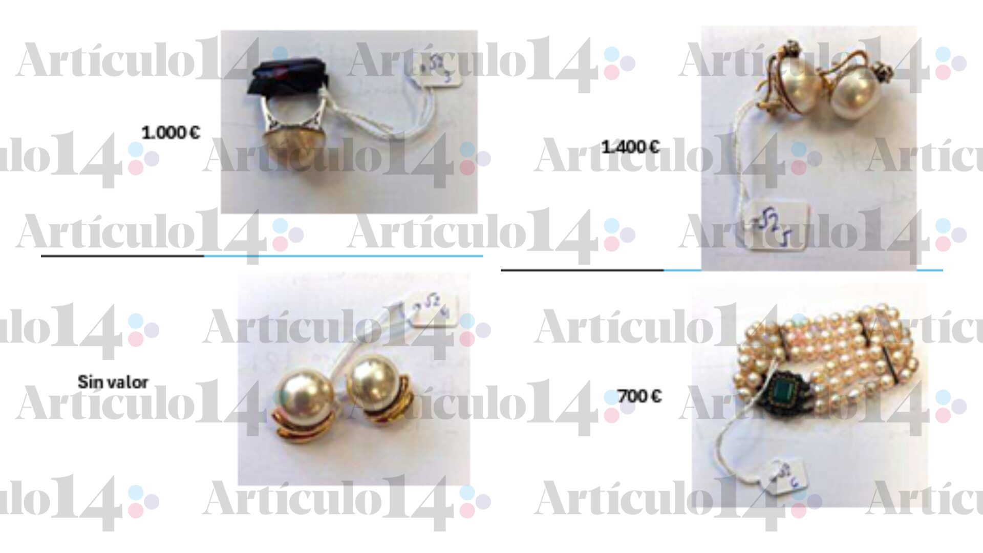 Las joyas halladas en la caja fuerte de Zapatero