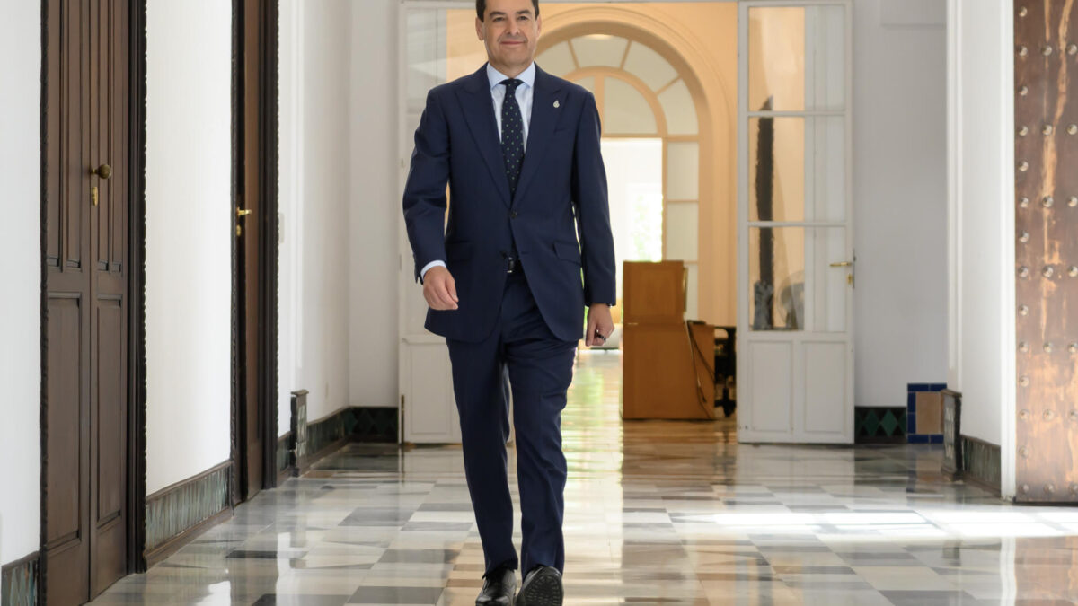El presidente en funciones de la Junta de Andalucía, Juanma Moreno