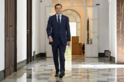 El presidente en funciones de la Junta de Andalucía, Juanma Moreno
