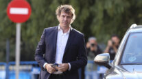 FOTODELDÍA BADAJOZ (ESPAÑA), 09/06/2026.- David Sánchez, hermano del presidente del Gobierno, a su llegada a la última sesión del juicio por su contratación en la Diputación de Badajoz, con la presentación de los últimos informes de las defensas. EFE/ Jero Morales
