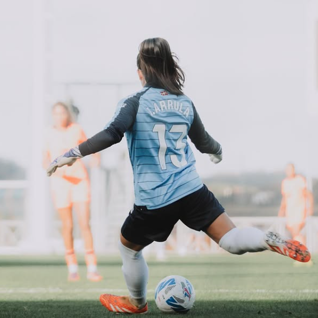 Julia Arrula durante un partido con la Real Sociedad