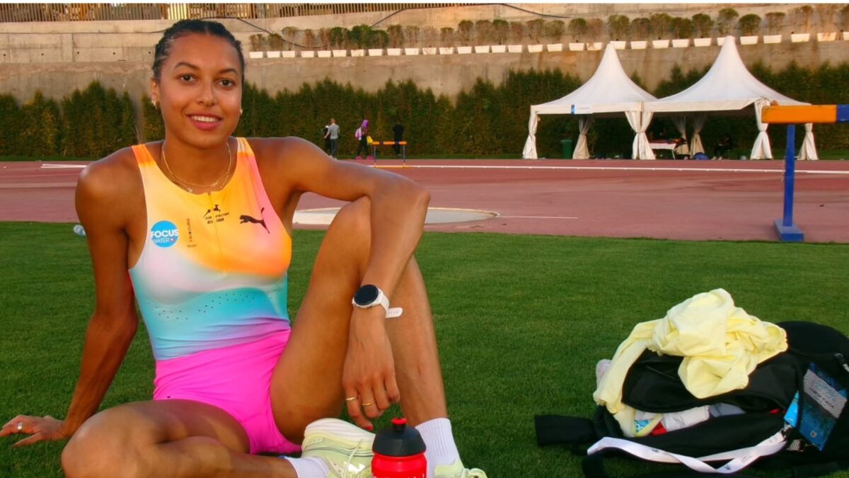 Audrey Werro después de un entrenamiento