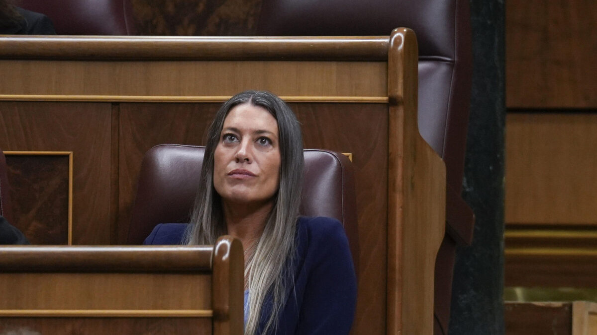 MADRID (ESPAÑA), 20/05/2026.- La portavoz parlamentaria de Junts, Míriam Nogueras, este miércoles durante el pleno del Congreso que celebra sesión de control al Ejecutivo. EFE/Borja Sanchez-Trillo
