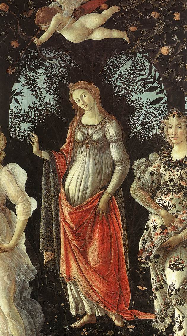 Detalle de la 'Primavera' (c. 1482) de Sandro Botticelli.