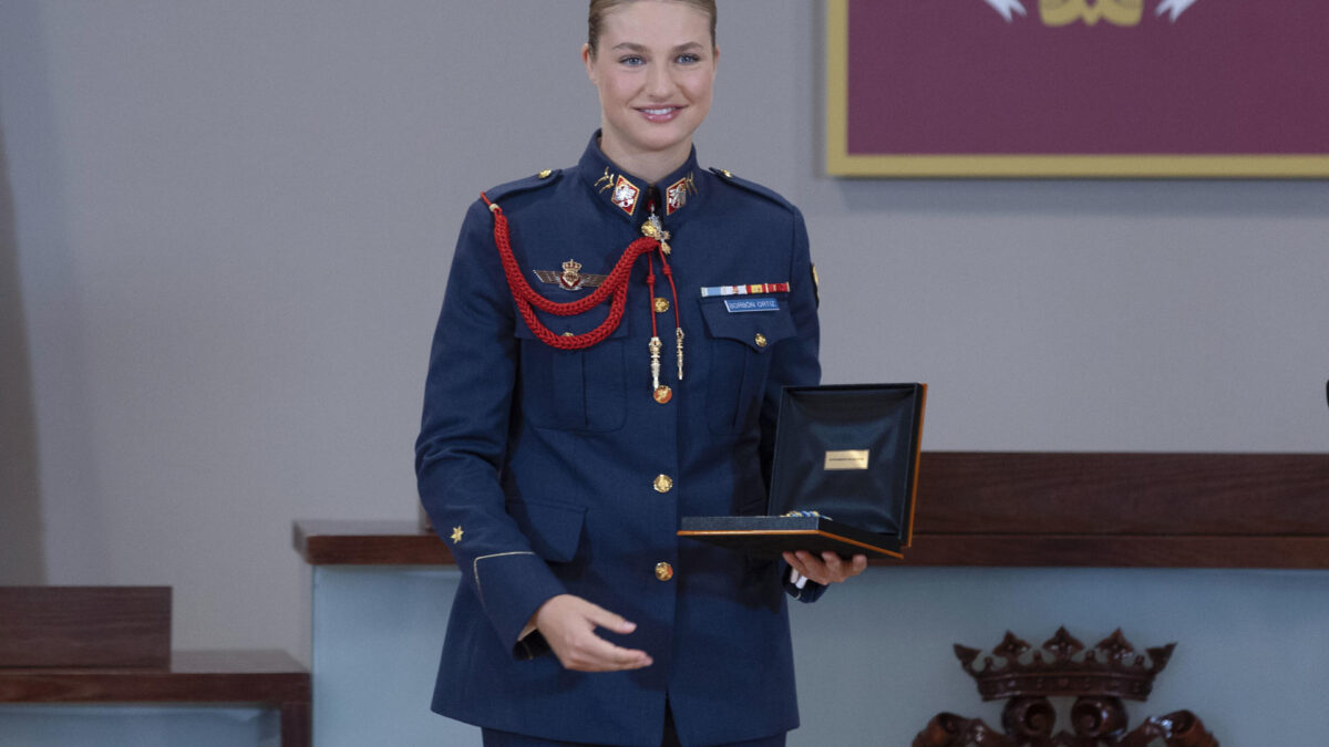 SAN JAVIER (MURCIA), 03/06/2026.- La princesa de Asturias, Leonor de Borbón, tras recibir la medalla de oro de la Villa de San Javier en el Ayuntamiento de la localidad este miércoles. EFE/Marcial Guillén