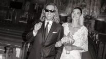 Rocío Crusset y Charlie Schein, este sábado, en su boda en Nueva York.