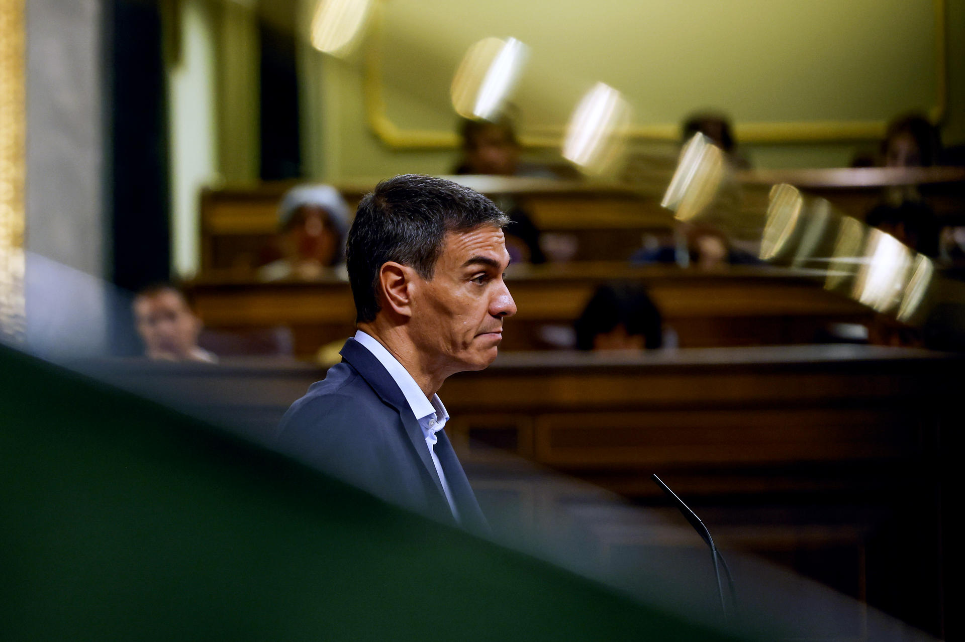 MADRID, 24/06/2026.- El presidente del Gobierno, Pedro Sánchez interviene en la sesión de control al Gobierno en el Congreso de los Diputados celebrada este miércoles. EFE/J.J.Guillén