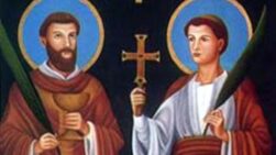 Santos Marcelino y Pedro.