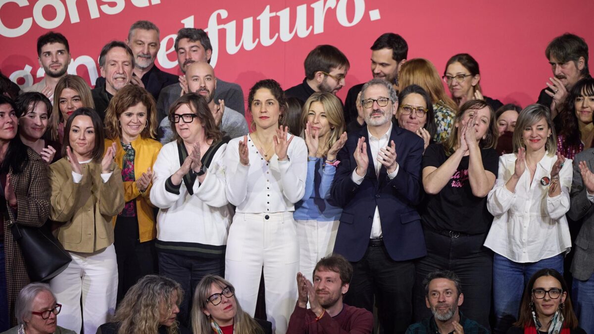 Clausura de la Asamblea Estatal de Sumar, en el Teatro Alcázar, a 30 de marzo de 2025, en Madrid.