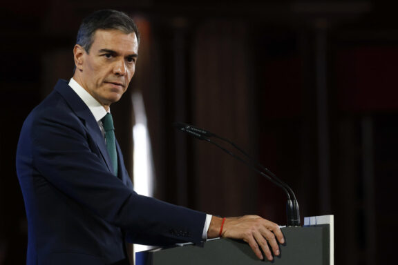 MADRID, 22/06/2026.- El presidente del Gobierno, Pedro Sánchez, clausura el acto "España verde y digital. El impacto del Plan de Recuperación", sobre el impacto que el Plan de Recuperación ha supuesto para la economía española, este lunes en Madrid. EFE/ J.J.Guillen