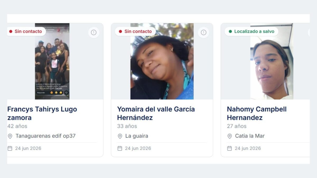 Desaparecidos Terremoto Venezuela