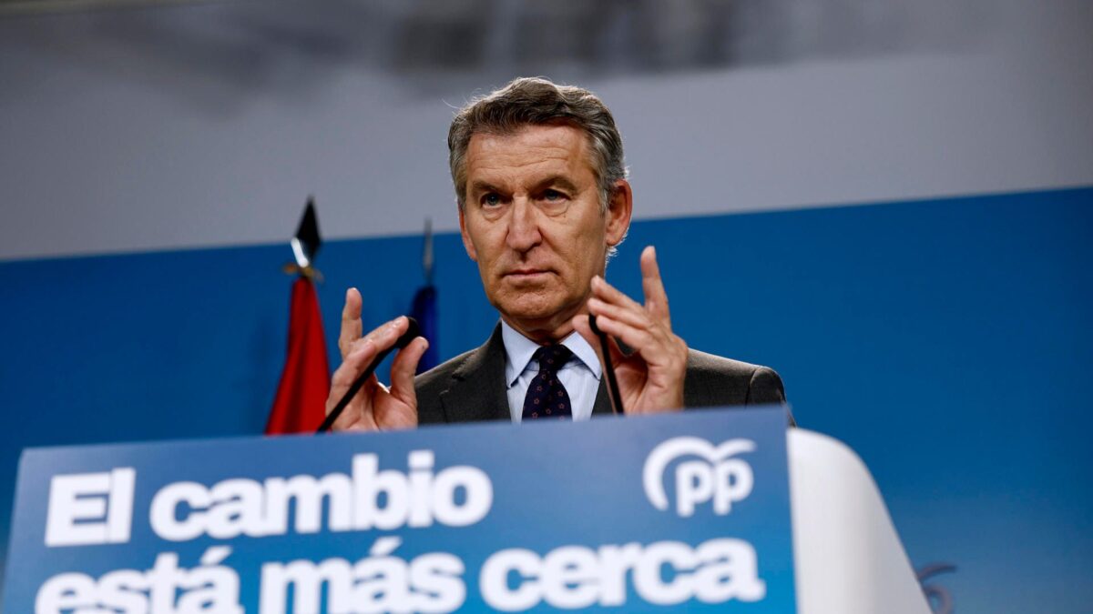 El presidente del PP, Alberto Núñez Feijóo