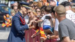 La Princesa Leonor llega al Ayuntamiento de San Javier.