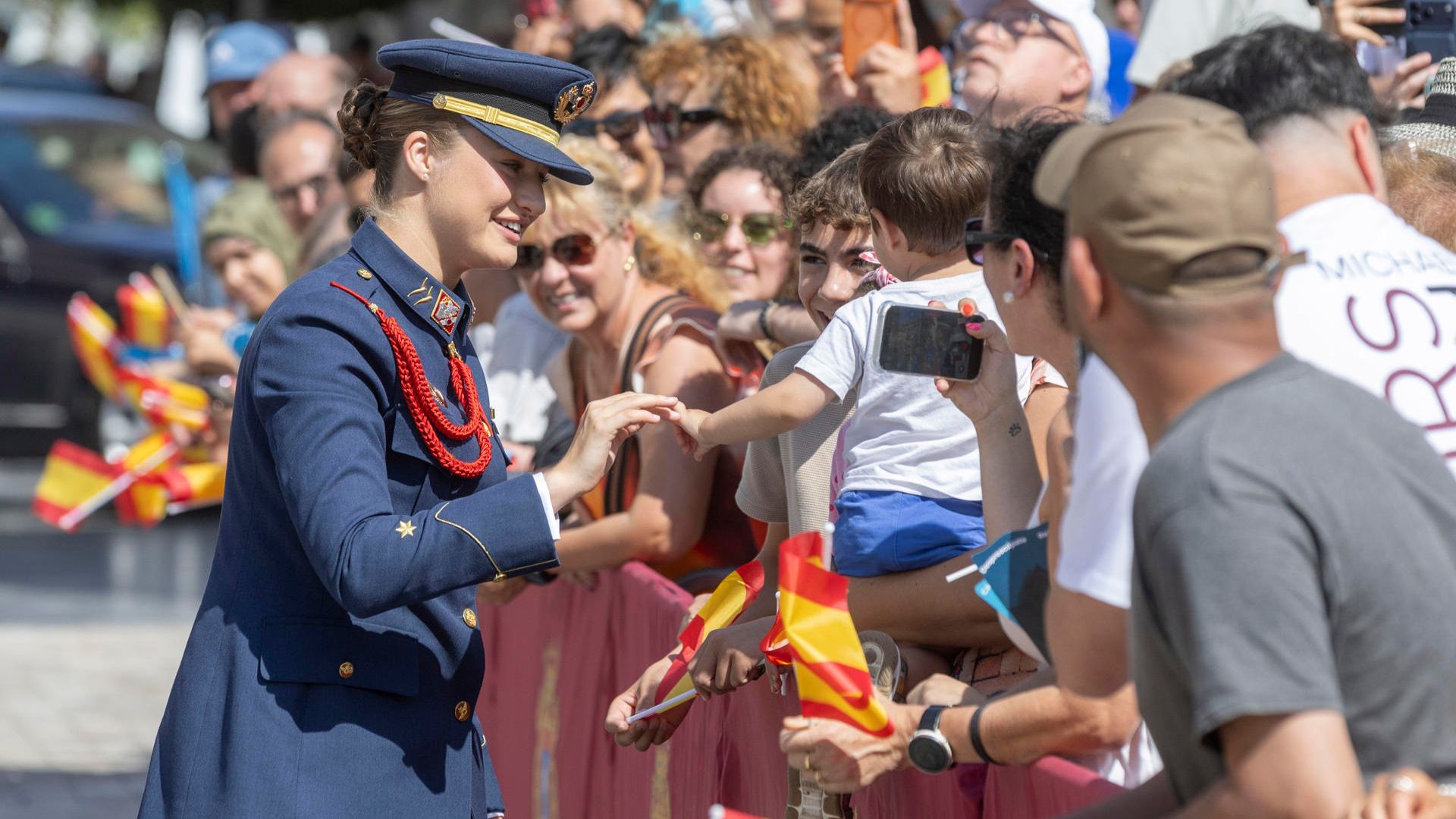 La Princesa Leonor llega al Ayuntamiento de San Javier.