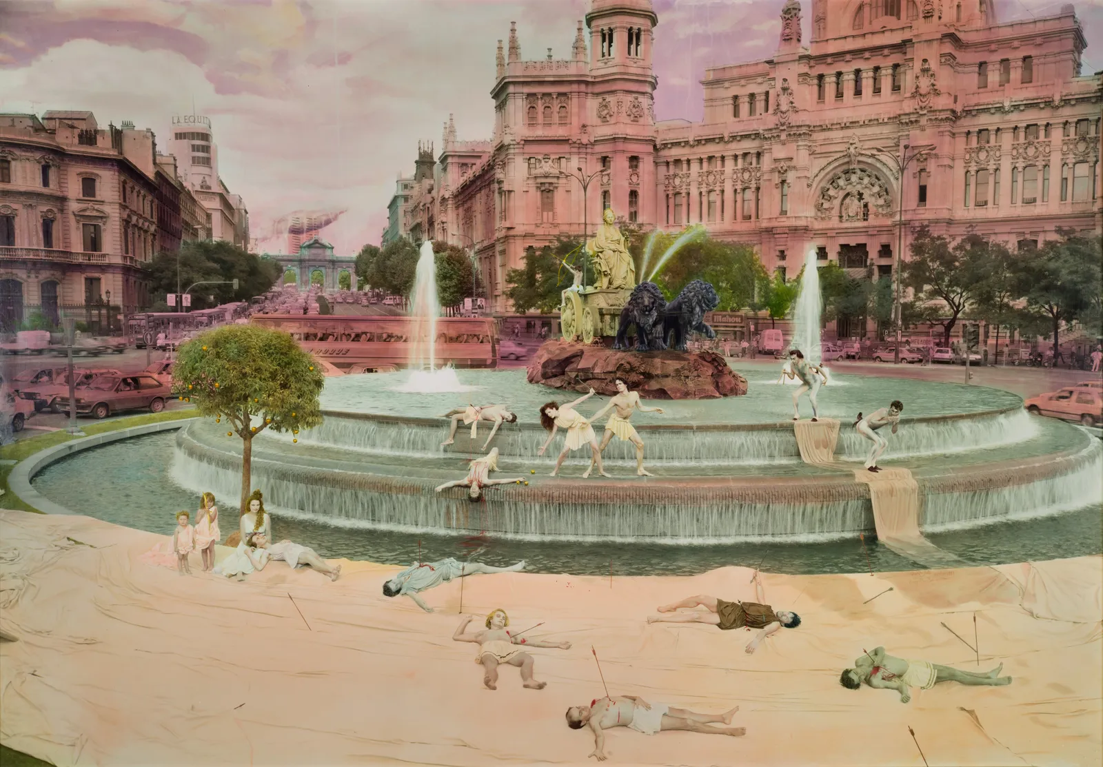 En 1987, la artista Ouka Leele convirtió la fuente de Cibeles en un escenario mitológico para recrear la historia de Hipómenes y Atalanta: 'Rapelle toi, Barbara!'