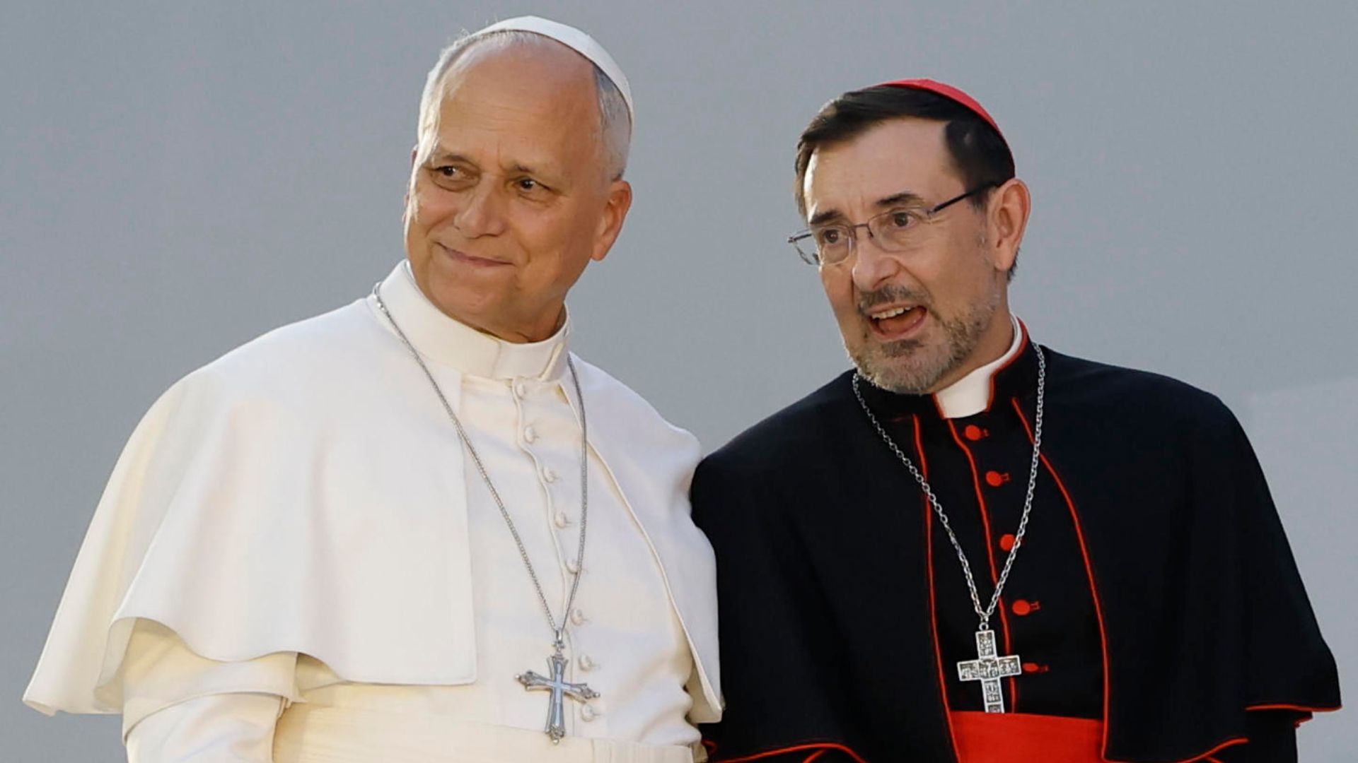 León XIV y el arzobispo de Madrid, el cardenal José Cobo.