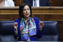 MADRID, 10/06/2026.- La ministra de Defensa, Margarita Robles interviene en la sesión de control al Gobierno, este miércoles en el Congreso. EFE/Chema Moya
