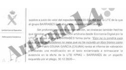 Fragmento del informe de la Unidad Central Operativa.