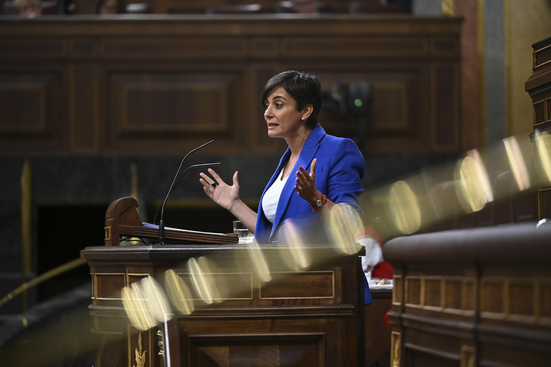 MADRID, 24/06/2026.- La ministra de Vivienda y Agenda Urbana, Isabel Rodríguez, interviene este miércoles en el pleno del Congreso de los Diputados en Madrid. EFE/ Fernando Villar