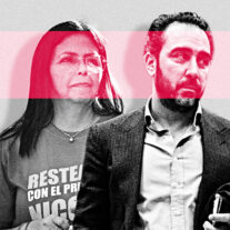 Delcy Rodríguez y Víctor de Aldama