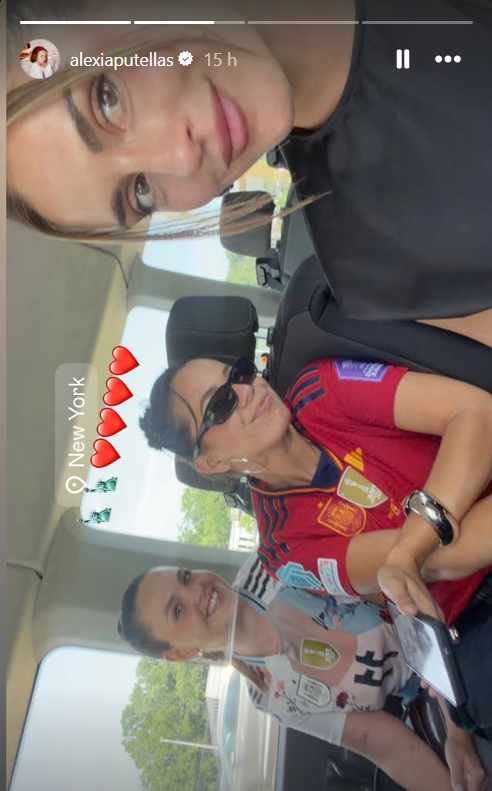La imagen que compartió Alexia Putellas en sus redes sociales de camino al MetLife Stadium, donde se jugó la final del Mundial