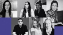 Arriba de izq a dcha: María del colectivo Madres Protectoras Madrid, Andrea Cabezas de Stop Violencia Vicaria, Rosalía González de MAMI y Chelo Álvarez de Alanna. Abajo Gregorio Gómez de ALMA, Paula del colectivo Madre Mía y Natalia Morlas de Somos Más