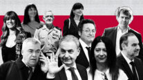 Mercedes González, Manuel Llamas, Belén Gualda, Begoña Gómez, Álvaro García Ortiz, José Luis Rodríguez Zapatero, David Sánchez, José Luis Ábalos, Santo Cerdán y Leire Díez.