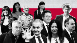 Mercedes González, Manuel Llamas, Belén Gualda, Begoña Gómez, Álvaro García Ortiz, José Luis Rodríguez Zapatero, David Sánchez, José Luis Ábalos, Santo Cerdán y Leire Díez.