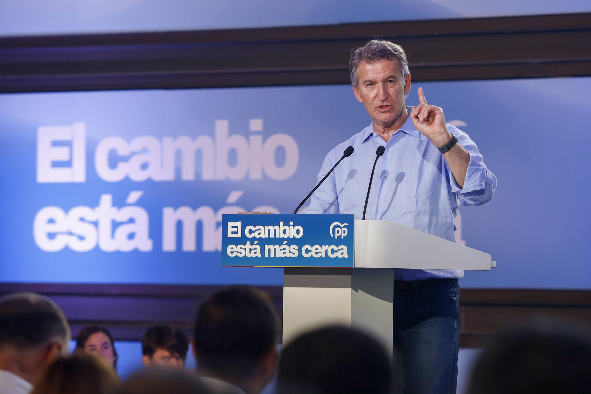GRAFCVA4867. CASTELLÓN DE LA PLANA, 03/07/2026.- El presidente del PP, Alberto Núñez Feijóo, durante el acto de clausura del II Foro de Diputaciones, Cabildos y Consells de los populares. EFE/Andreu Esteban