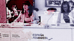 La ministra de Igualdad, Ana Redondo y la delegada del Gobierno contra la Violencia de Género, Carmen Martínez Perza, en un comité de crisis