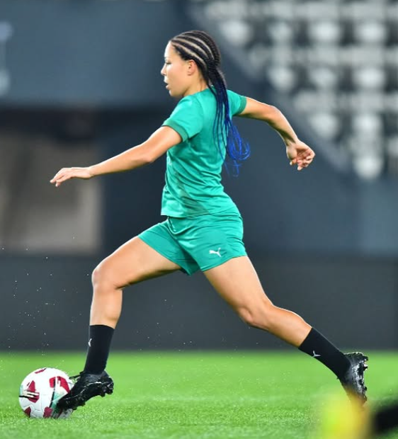 la futbolista Ghizlane Chebbak, una de las estrellas de la selección de Marruecos