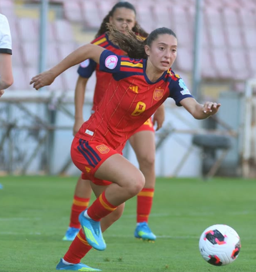 Elene Gurtubay durante la final del Europeo sub-19 contra Alemania