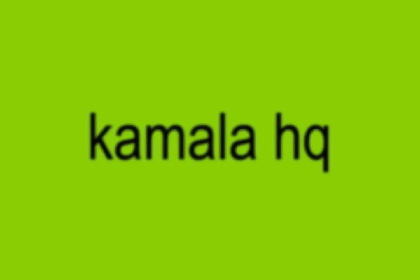 El rebranding de Kamala HQ, la página de