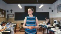 Matilde Olivera, durante el taller de relieve del Observatorio de lo Invisible