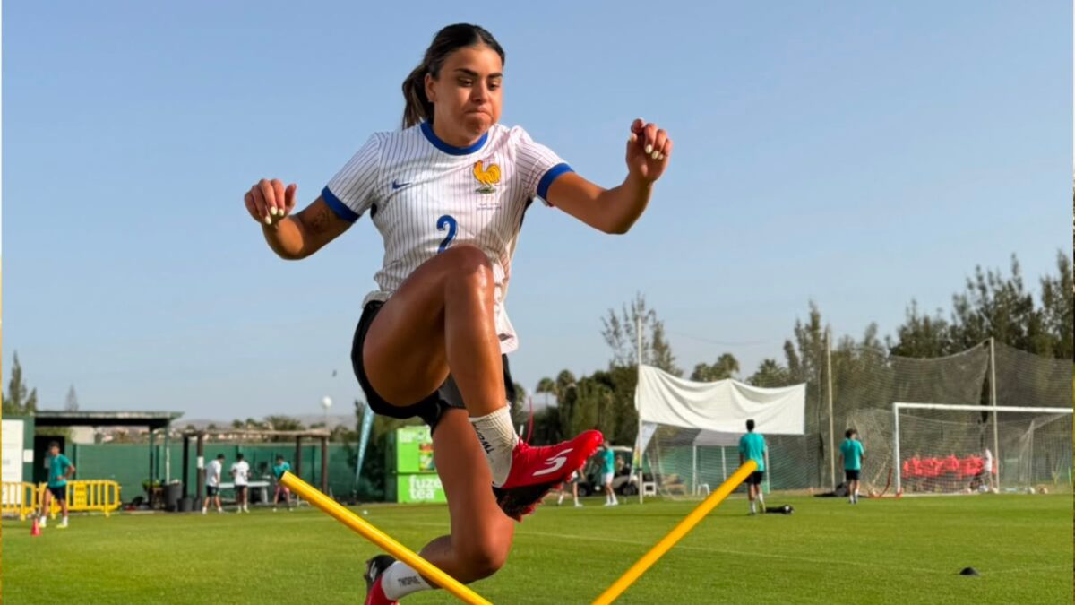 La campeona del mundo Misa Rodríguez durante un entreno dirigido por Rayco Mederos