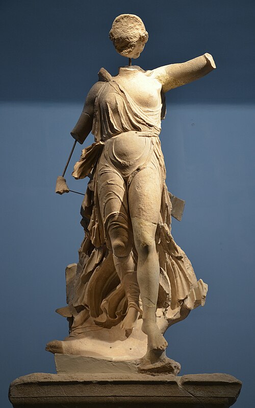 La Niké de Peonio, expuesta en el Museo Arqueológico de Olimpia