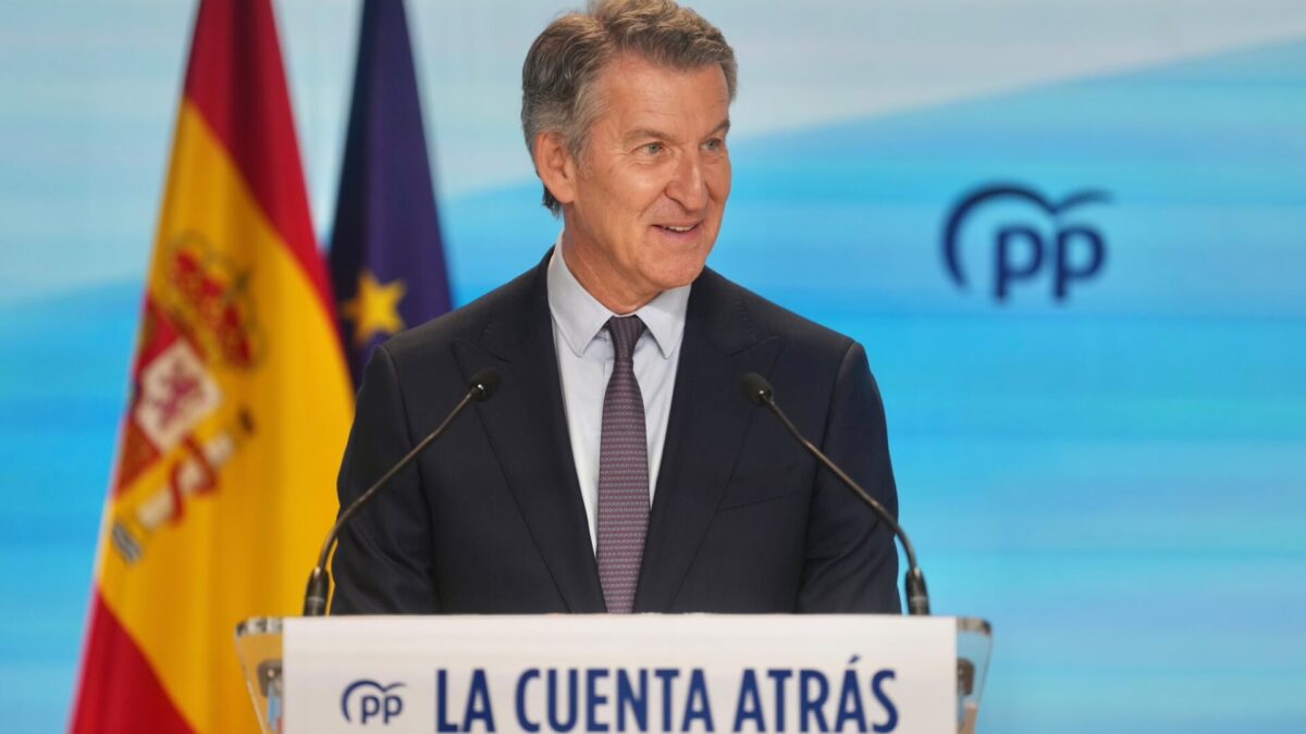 El Presidente del PP, Alberto Núñez Feijóo