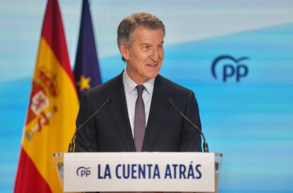 El Presidente del PP, Alberto Núñez Feijóo