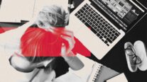 Mujer sufre de estrés en el trabajo