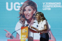 MADRID, 03/07/2026.-La vicepresidenta segunda y ministra de Trabajo y Economía Social, Yolanda Díaz, clausura las Jornadas LGTBI organizadas por UGT, este viernes en Madrid.-EFE/ J.J. Guillén