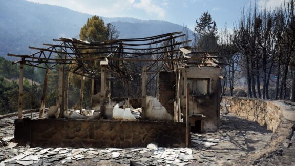 Zonas quemadas en los alrededores de el embalse de El Burguillo por el incendio que se originó en Burgohondo (Ávila).