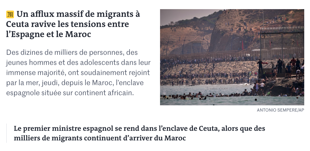 Captura de pantalla del diario francés Le Monde