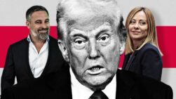 Santiago Abascal, Donald Trump y Giorgia Meloni.