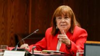 La presidenta del PSOE, Cristina Narbona, en el Senado.