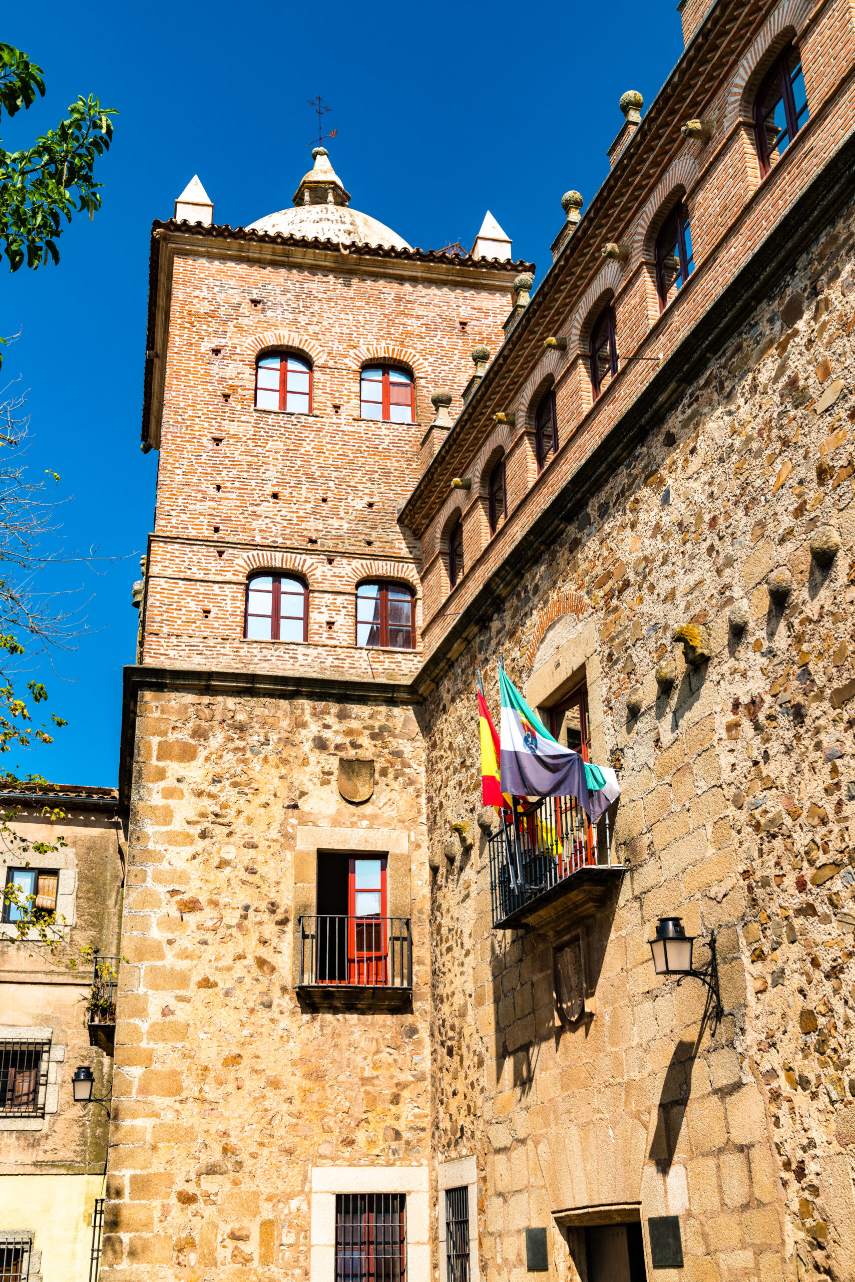 Palacio de Toledo-Moctezuma, a medieval building in Caceres, Spain